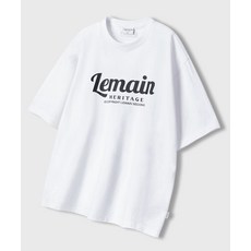 LEMAIN SECOND 헤리티지 로고 오버핏 반팔 티 [화이트] LMTS08