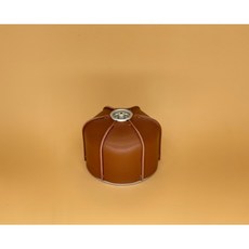 감성캠핑 가스랜턴워머 가죽 이소가스워머 커버 랜턴폴 미니포스트 가스통케이스, 브라운-230g, 1개, 브라운