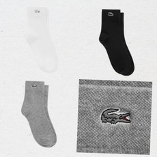 라코스테 LACOSTE (여성 25FW 여성 베이직 솔리드 중목 양말 RA018E-55N 3컬러 택1 364
