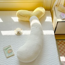 신스엔스 콩나물 롱 바디필로우 인형 쿠션 대형, 옐로우콩나물