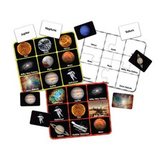 유아 영어카드 우주행성 빙고게임 어린이 빙고놀이 놀이교구 유아보드게임, 1개