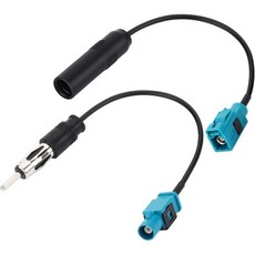 자동차 영상 수신기 카오디오 수신 안테나 범용 차량용 스테레오 FM AM 라디오 어댑터 케이블 12인치 Fakra Z 남성용에서 DIN 플러그 커넥터 오디오 HD 헤드 유닛 C, Female-Socket&Male-Plug/6‘/15C, 1개