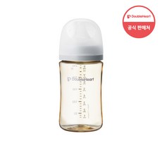 더블하트 모유실감 3세대 PPSU 모먼트 젖병 싱글팩(젖꼭지포함), 새벽그레이(M젖꼭지포함), 240ml, 4개