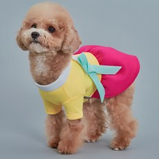 DOG-i 狗狗潛水布韓服裙, 黃色