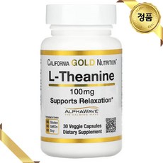 캘리포니아골드 L 테아닌 알파웨이브 100mg 30캡슐, 30정, 1개