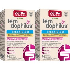 Jarrow FORMULAS 賈羅公式 Fem Dophilus女性10億CFU益生菌素食膠囊, 30顆, 2個