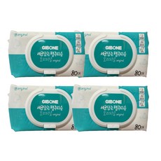 기본에 세균닦는 행주 티슈 캡형(패키지 리뉴얼 ), 80개입, 4개