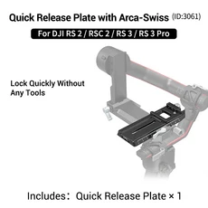 호환 SmallRig 무선 컨트롤 슬링 핸드그립 DJI RS 2 3 Pro / 4 3920 포함, 04 Plate 3061, 01 CHINA, 1개
