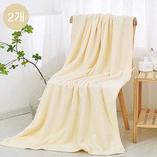 콜콜러브 부드러운 바스타올 대형 수건 비치타올 70 x 140 cm, 2개, 베이지