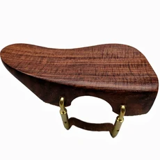 4/4 3/4 1/2 1/4 바이올린 턱받침 장착 클램프 바이올린 턱받침 골드 메탈 브래킷 나사 코르크 로즈우드/에, 11 Violin chinrest 9