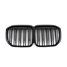 트림 자동차 전면 자동차 액세서리 x7 SUV 부품 차량 차량 외관 G07 제품 용 바디 그릴 BMW 호환, 2.X7 듀얼라인 브라이트블랙 20-22