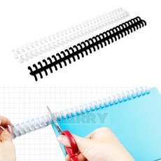 초초맛트 가정용 셀프제본 바인더 링 플라스틱링12mm, 블랙 10mm