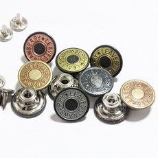 [단추똥꼬] 청바지단추 청자켓 흔들이 단추 5세트 17mm, 1개, (17번)신 스트로베리 은변 5세트