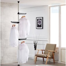 횽이네만물상 1단 폴 행거 고급형 38mm 고정식행거