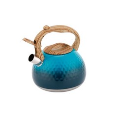 鳴笛燒水壺 - 德國304不鏽鋼大容量開水壺 (電磁爐/煤氣通用), 1個, 3升藍色（趣味款升級版）, 3升藍色（趣味款升級版）