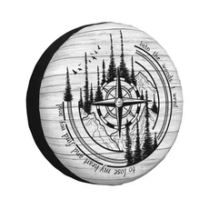 어드벤처 마운틴 컴퍼스 덕 오프로드 타이어 커버 4WD 4x4 SUV 캠핑 야외 여행용 스페어 휠 보호대, 03 14 inch, 03 11