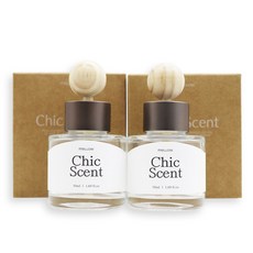 멜로우 시크센트 차량용 디퓨저 50ml, 2개, 블랙체리