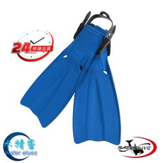 SAEKODIVE 橡膠潛水蛙鞋(快卸扣) - 水精靈- 2081, 黑色,M