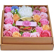 화이트데이 선물 사탕 플라워박스 비누꽃 사탕선물 화이트데이사탕, 1개, 플라워캔디박스(핑크), 525g