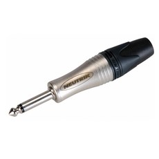 NEUTRIK NP2XL 6.3mm TS Mono Jumbo 接頭 鍍鎳 大線徑, 1個