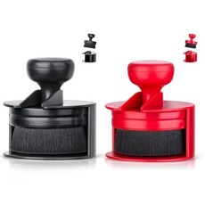 BABYSHEEP 자동차 타이어 샤인 어플리케이터 비건 타이어 샤인 브러시 스탠드 포함 자동 디테일링 클리닝 서비스용 블랙 (2개), 2_블랙 및 레드