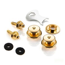 LOXX 鍍金吉他貝斯安全背帶釦 LOXX-E-GOLD 德製, 1個