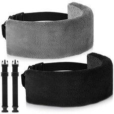 Xtinmee 수면 비행기 머리 받침대용 여행용 베개 2개 비행기 헤드 스트랩 수면 베개 여행용 머리 수면 지원 밴드 자동차 비행기 여행용 연장 스트랩 2개(그레이 블, 그레이, 블랙