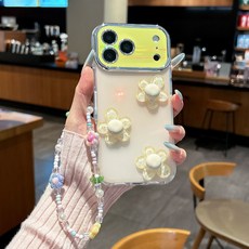 iPhone17pro 보호 케이스, 체인 껍질(미백색), 1박스
