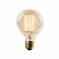 工業風 G80燈泡 40W 220V E27 球型 復古鎢絲燈泡, 1個