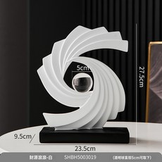 財源滾滾創意擺件客廳玄關辦公室高級裝飾, 樹脂財源滾滾擺件白色