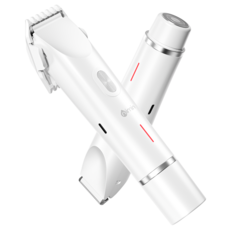 nimin 여성 브라질리언 제모기 비키니라인 면도기 Y존 제모기 모근제거기, 화이트, ZB-0236L, 전기면도기