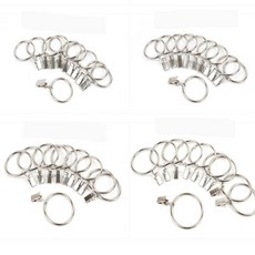 다파스토어 원형 커튼링 집게 실버 10P 커튼집게, 3.5 x 35mm