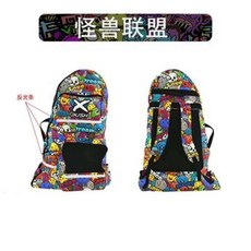 XPUSH兒童平衡車裝車包12寸通用滑步車背包裝車袋puky兒童平衡車收納袋腳踏車手提包, 迷彩-怪獸聯盟 平衡車雙肩包, 1個