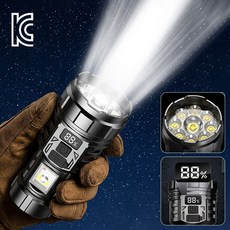 초강력 led 손전등 9가지 작업 모드 랜턴/긴 배터리 수명 9개 전구 손전등, 1개