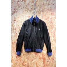 極度乾燥 Superdry Crashed Biker 黑色真皮騎士縮口外套, 1個