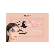 Mercy LON 온dON 온의 사악한 마녀 좋은 얼굴 보석 코스튬 액세서리 올인원 할로윈 스틱 온 판타지 스티커 184440