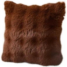 자동차 머리 받침 목 보호대 부드러운 쿠션 베개 봉제 활 미니멀리스트 격자 무늬, 14 Rabbit Hair Puff Pl