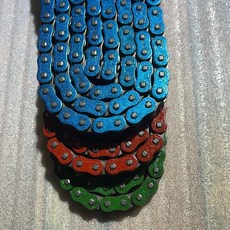 拾光優選好物 428靜音油封鏈條中置專用428油封鏈條加厚靜音油封鏈條彩色鏈條, 藍色, 1個