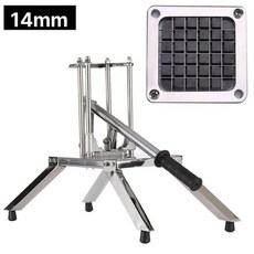 깍뚝썰기 채칼 감자 스틱 당근 채썰기 커터 썰기 기계 채소 수동 다기능 감자튀김 양파, 1개, 14mm