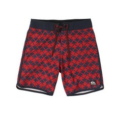 Quiksilver 海灘褲 紅格紋圖騰 大尺碼男款 快乾透氣 海邊度假必備