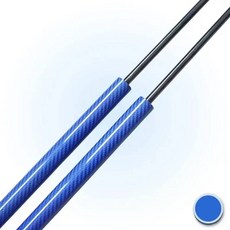 트렁크 쇼바 호환 쇽업쇼바 리프트 댐퍼 스트럿 바 허머 H2 SUV 2003-2004 2006-2009 666mm 리어 테일게이트 부트 리드 가스 스프링, Blue Carbon Fiber