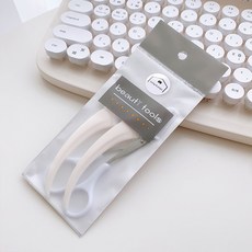 리빙앤소품 반달 눈썹 칼 눈썹 가위 세트, 1개, 화이트