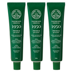 1950 제주 오리지널 그린 무불소 치약 민감치아 잇몸케어 임산부치약, 100g, 3개