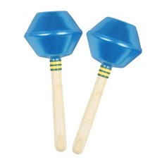 오르프 샌드 해머 나무 모래 마라카 소리나는 흔들기로 래틀 손잡이 쉐이커 타악기, Blue