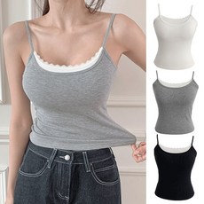 [수앤수][캡내장] 누르 레이스 레이어드 스판 나시 (26C015)