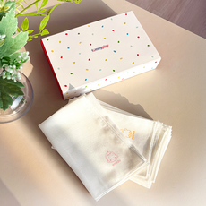 터미플레이 신생아 밤부 엠보 가제손수건 선물용 10장 세트 선물박스 포장