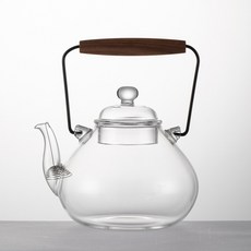 日式高硼硅玻璃提樑煮茶壺, 透明, 1個