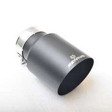 배기음튜닝 머플러 자동차 배기구 무광 검정 사선 입구 범용 개조 팁, [08] IN60-OUT101MM