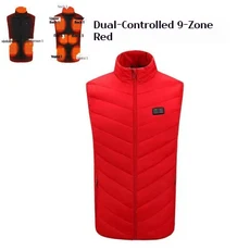 가열식 오토바이 라이더 조끼 9/21 가열 구역 USB 가열 남녀 겨울용 따뜻한 다운 재킷 야외 활동용