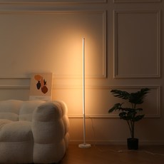 미노크 LED 거실 장스탠드 일자 기둥 조명 3색조절, 화이트